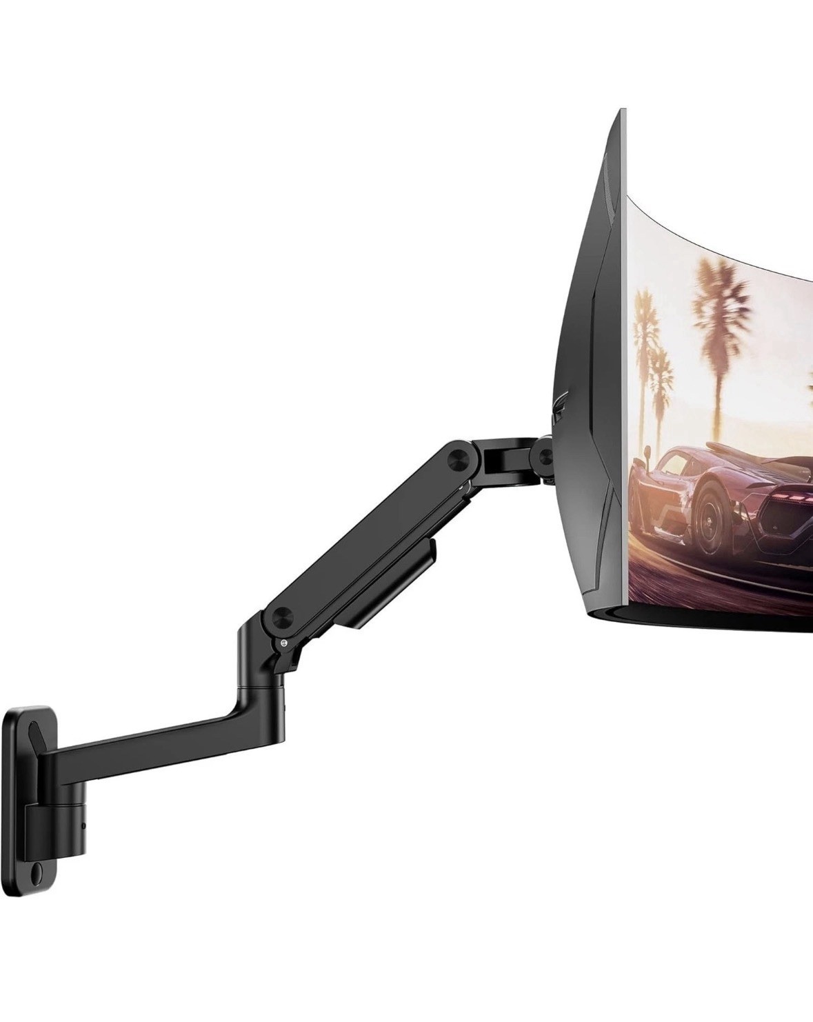 NEW ARES WING Ultrawide Monitor Arm Black 17 to 49 Inch Heavy Duty Gas Spring