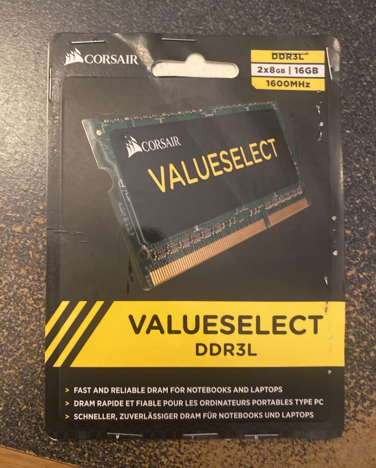 Corsair ValueSelect DDR3L 8GB 1600 SO-DIMM Laptop RAM Upgrade Kit (Single Stick)