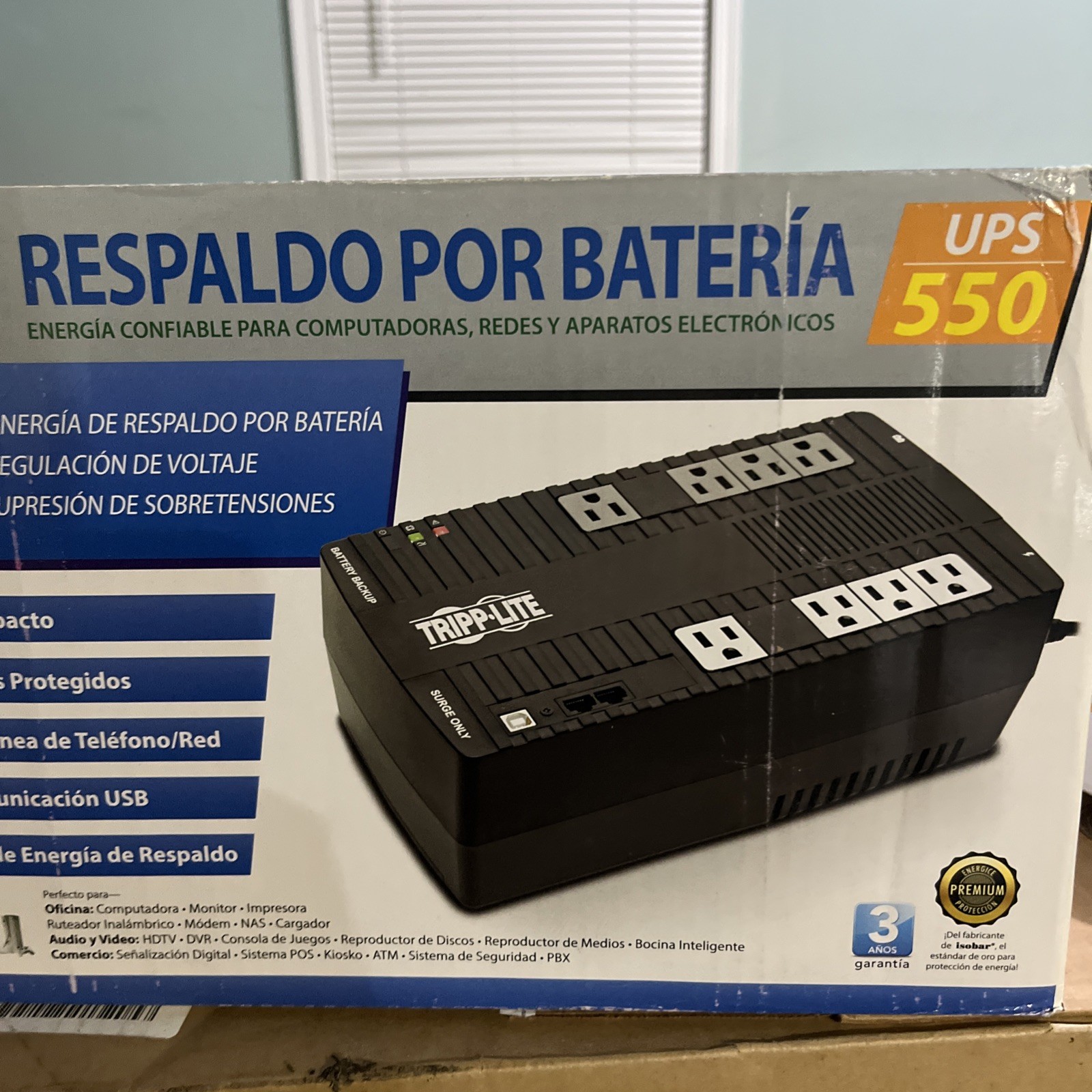 Tripp Lite AVR550U 550VA 300W Line-Interactive UPS New Open Box