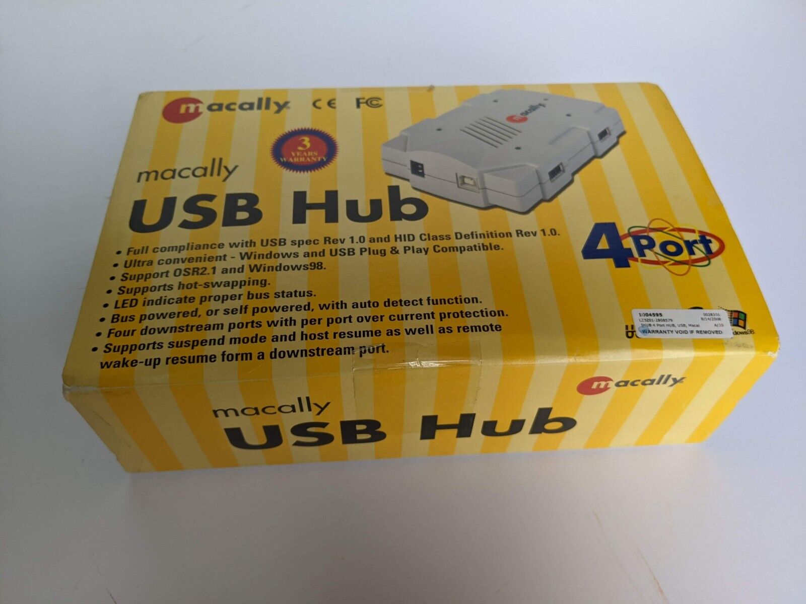 Vintage Macally USB Hub for Windows 95 and 98 MHUB-01 
