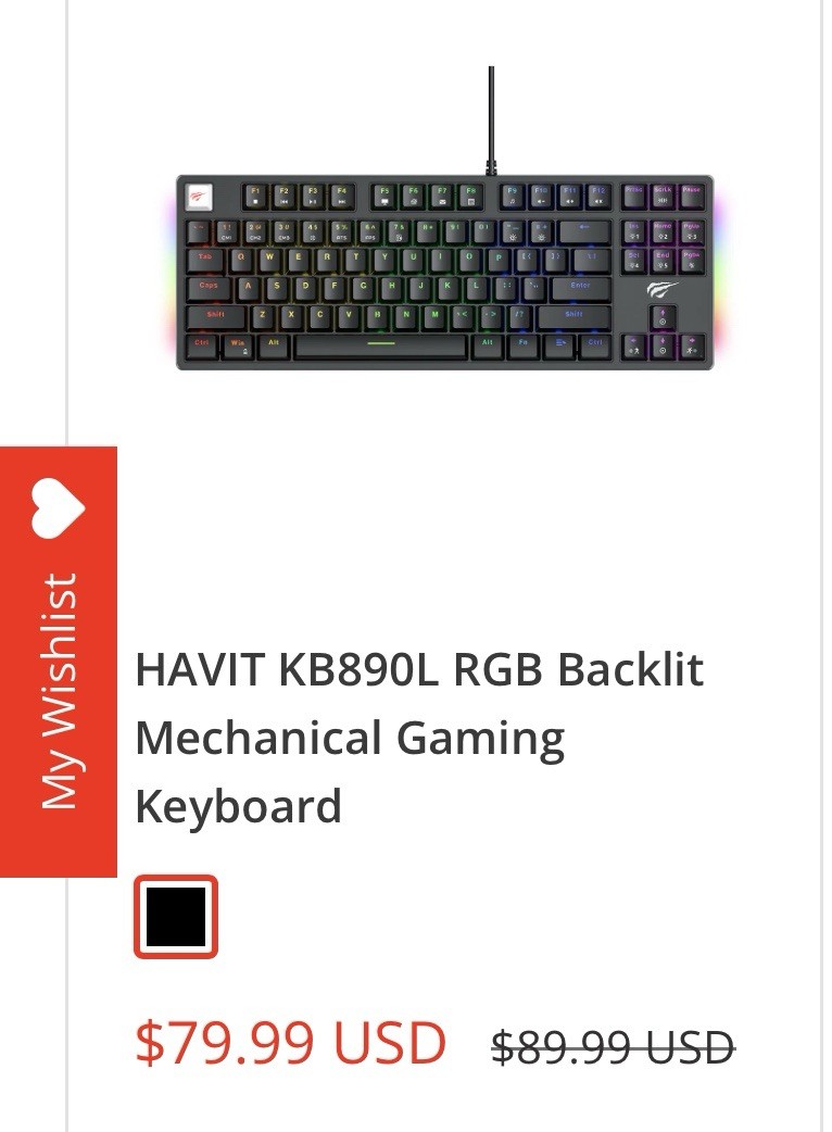 Havit Mechanical Gaming Backlit Keyboard HV-KB389L