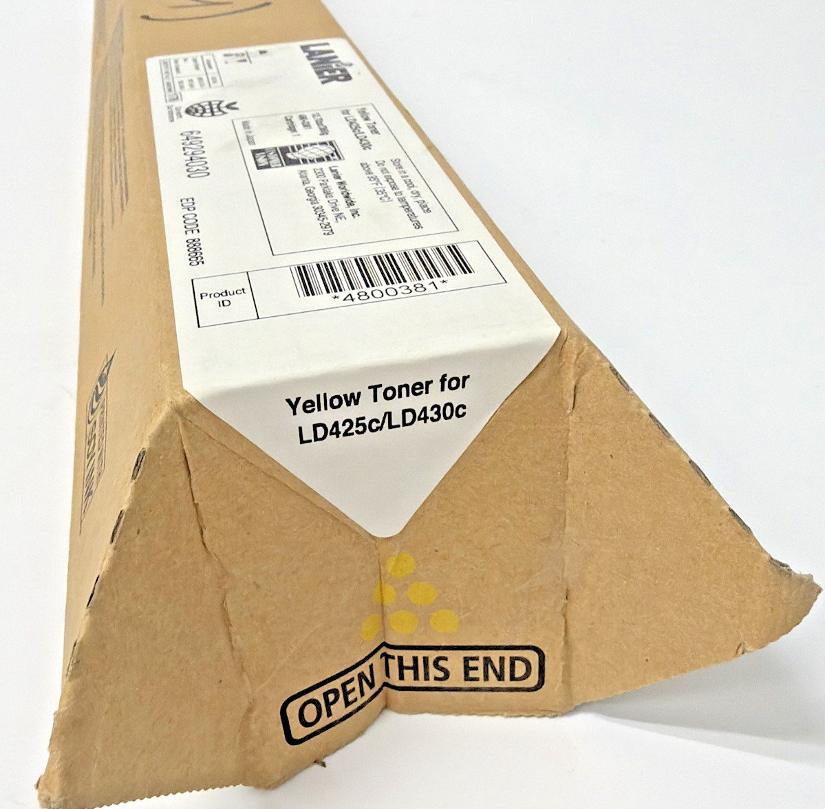 Genuine Lanier Yellow Toner LD425c/LD430c 888655; Unopened Box, Sealed Cartridge