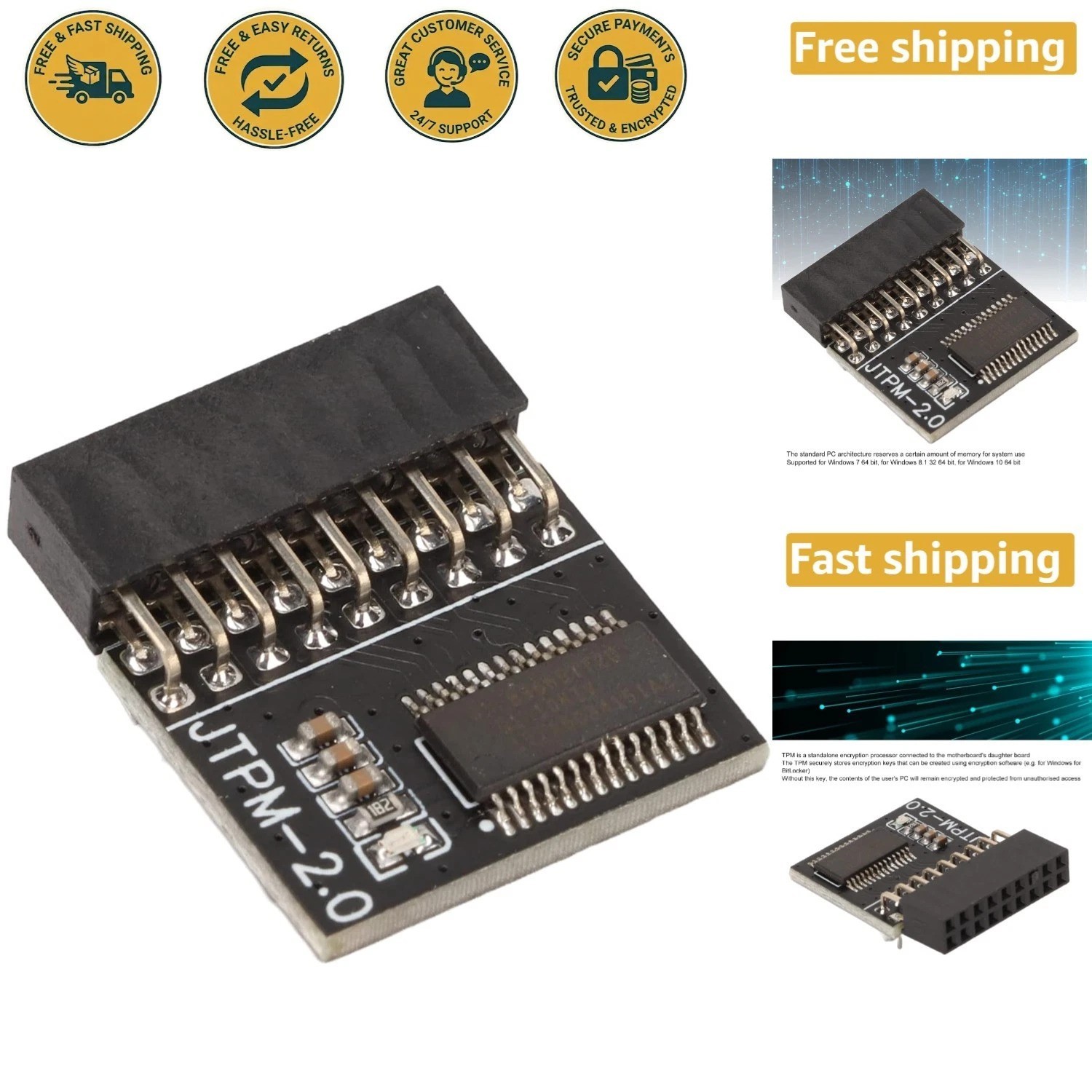Upgrade Your Security: 18-Pin TPM 2.0 Module for LGA 1151 Motherboards