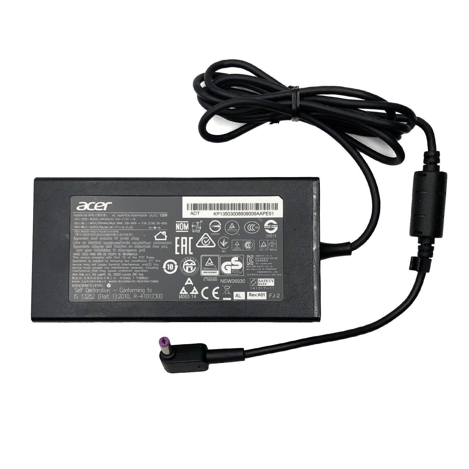 New Acer Predator Helios 300 PH317-52 Ac Adapter Charger & Power Cord OEM