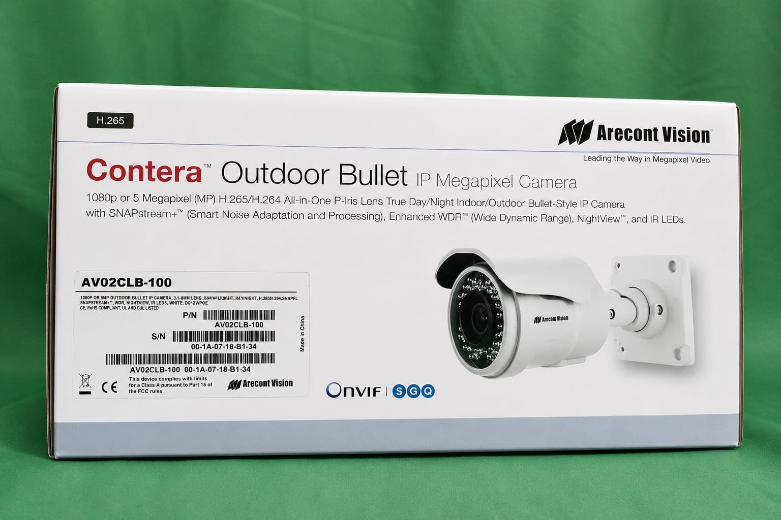 *Lot of 4* Arecont Vision Contera Outdoor Bullet IP Camera H.265 IR PoE Sealed
