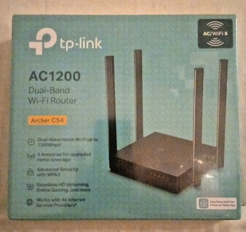TP-LINK Archer C54 AC1200 Dual Band MU-MIMO Wi-Fi 5 Router NEW Factory Sealed