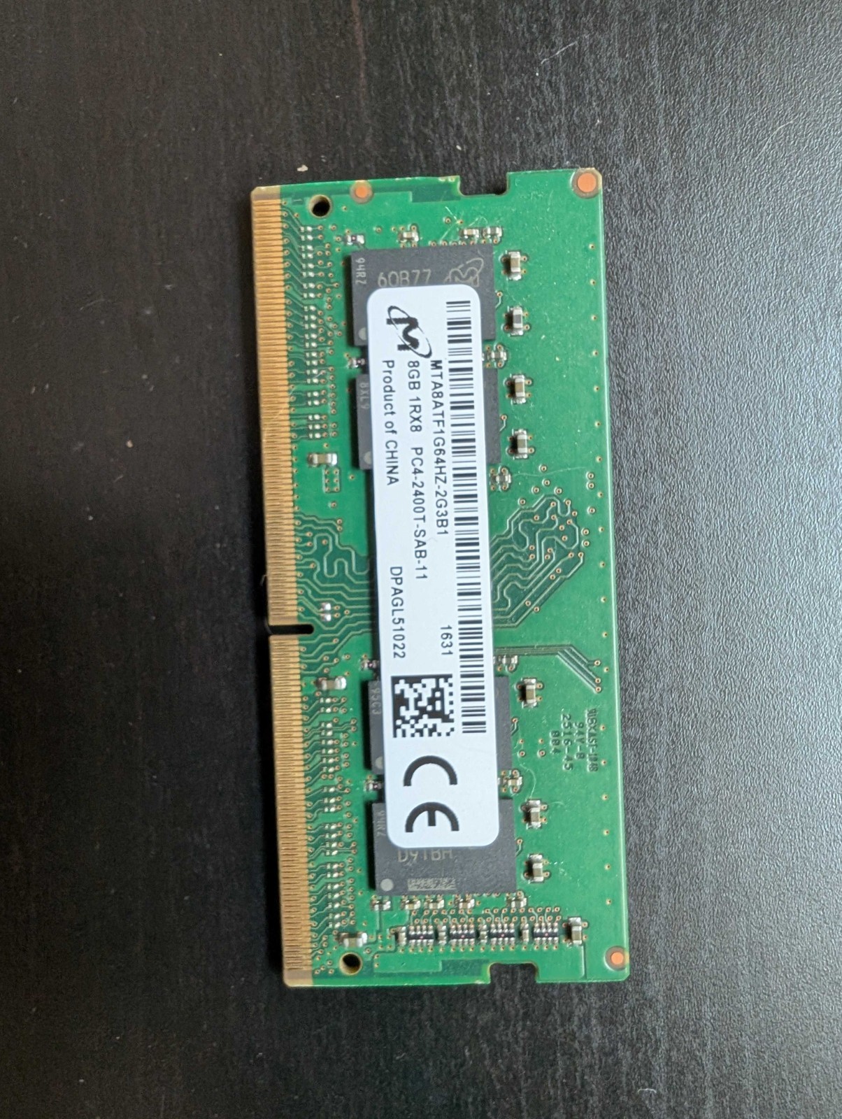 Micron 8GB DDR4 SDRAM UDIMM Memory Module (MTA8ATF1G64AZ-2G3B1)