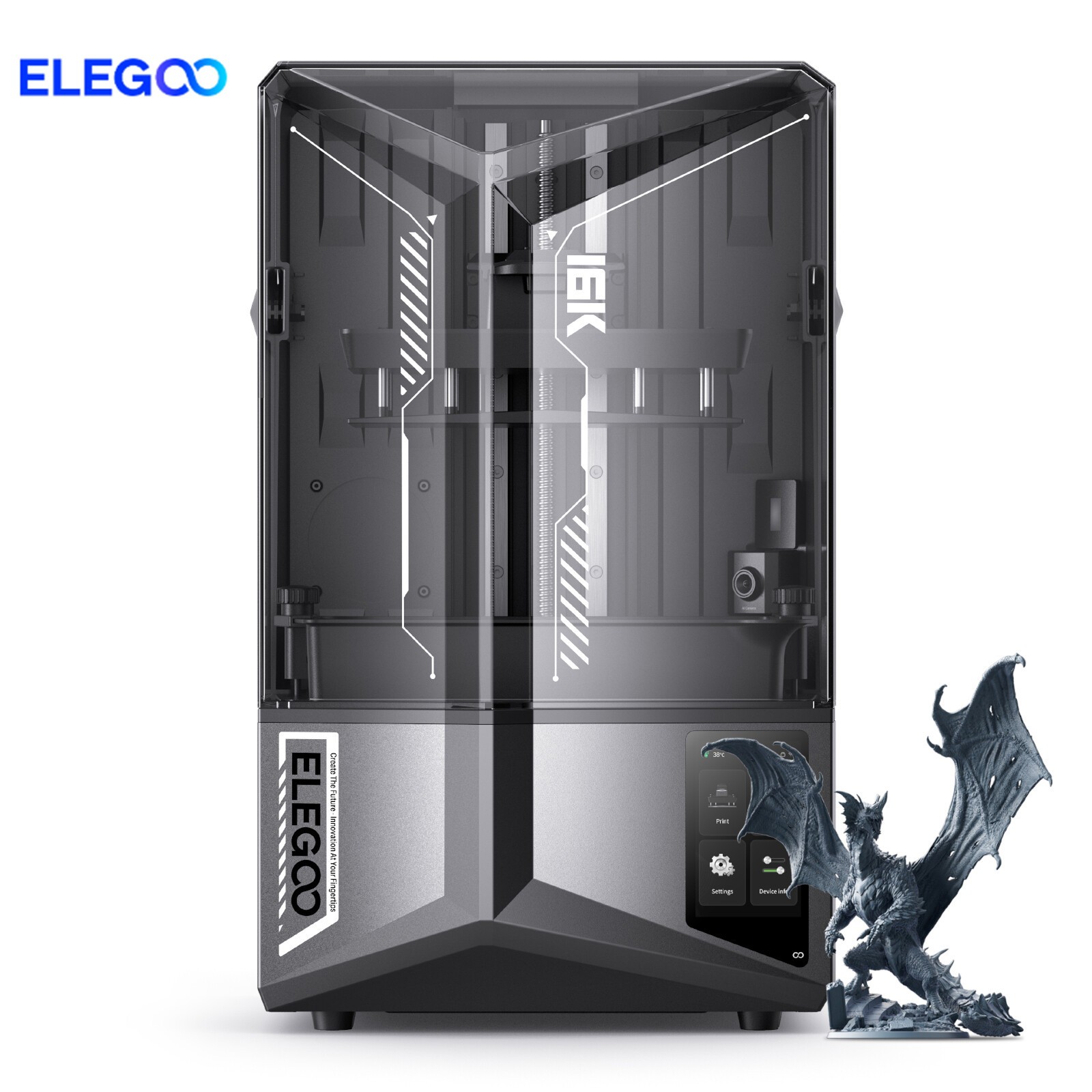 ELEGOO Saturn 4 Ultra 16K Resin LCD 3D Printer Smart Tank Heating Auto Leveling