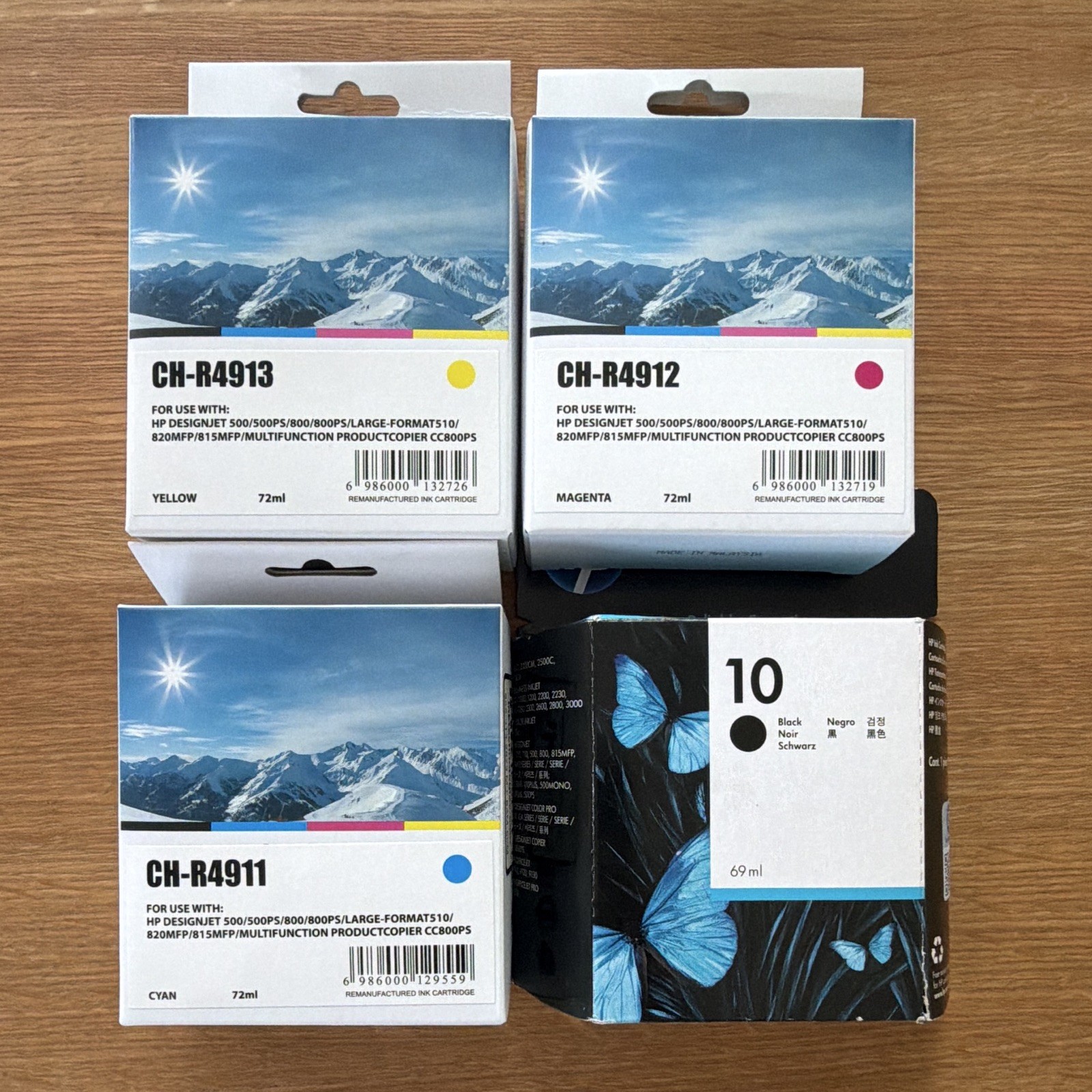 New Unopened Ink Cartridges For HP DesignJet 500/500ps/800/800ps/820mfp/815mfp