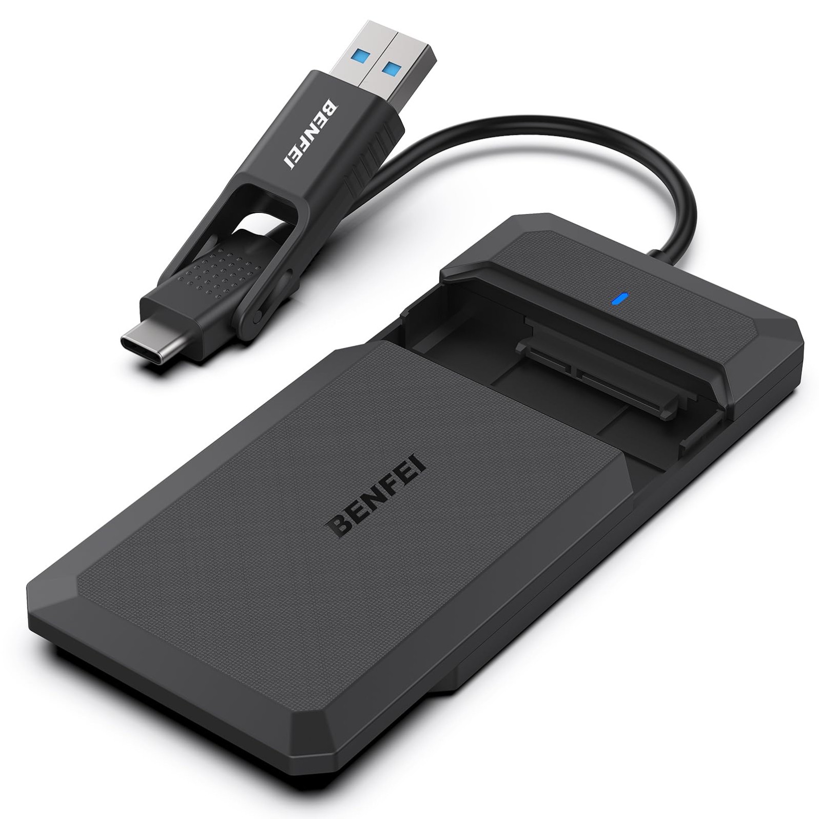 BENFEI 2.5 Inch SATA to USB Tool Free External Hard Drive Enclosure, USB Type-C/