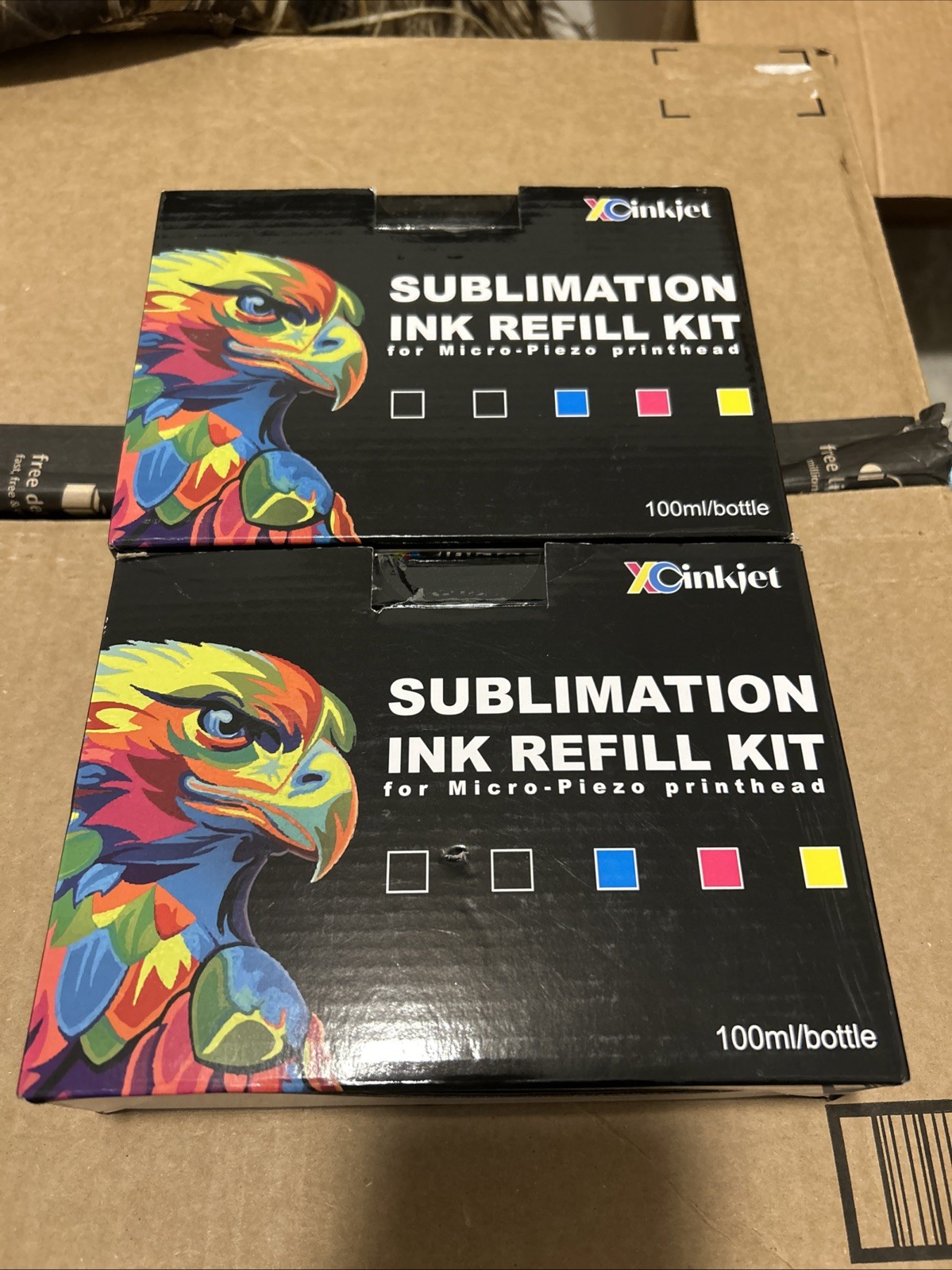 Lot Of 2 New XC Ink Jet Sublimation Ink Refill Lit 10 100ml Bottles Total