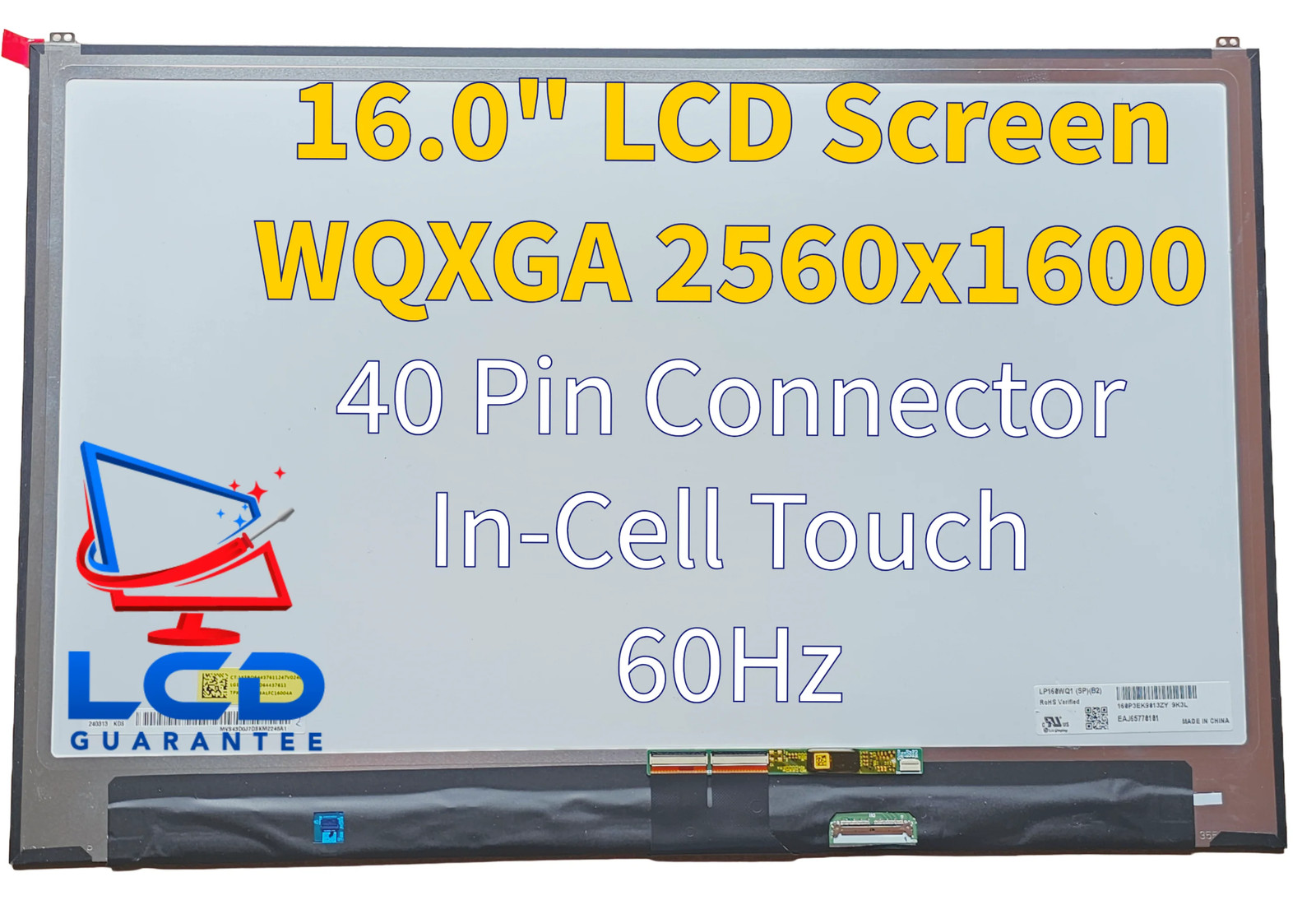 LG Gram 16Z90R-H.AAS7U1 16" Touch Digitizer Glass Replacement LCD Laptop Screen