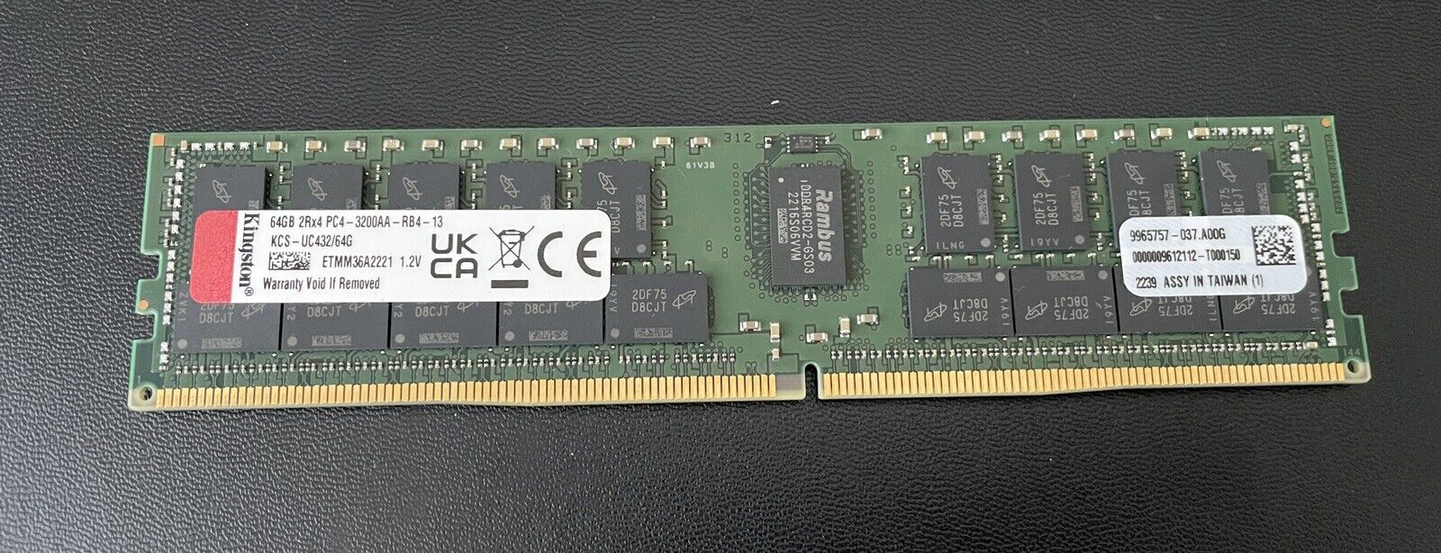 Kingston RAM 64GB 2Rx4 3200mhz KCS - UC432/64G RDIMM ECC