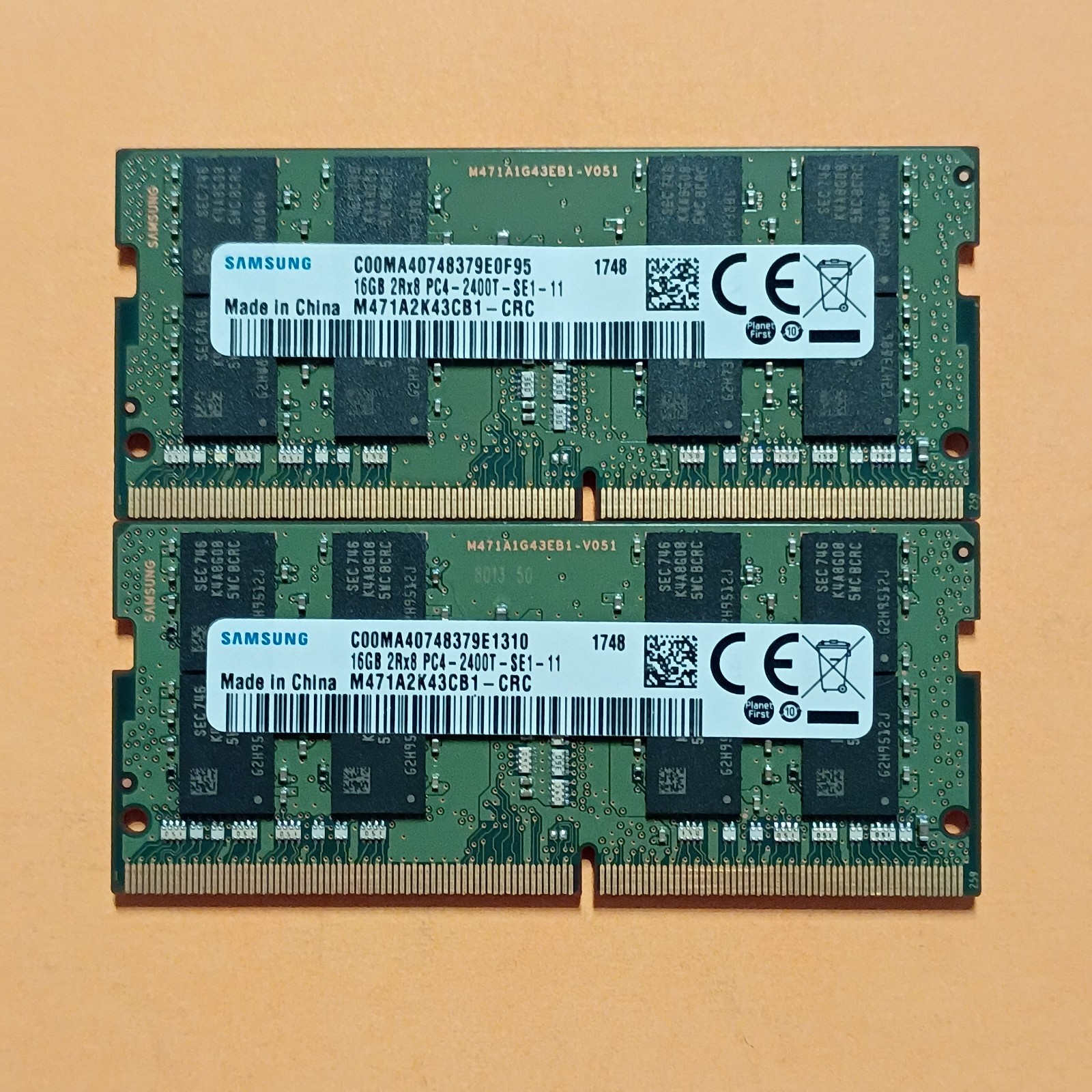 32GB KIT [2x16GB] SAMSUNG PC4-2400T DDR4 2RX8 SODIMM Laptop Memory RAM Tested✅✅