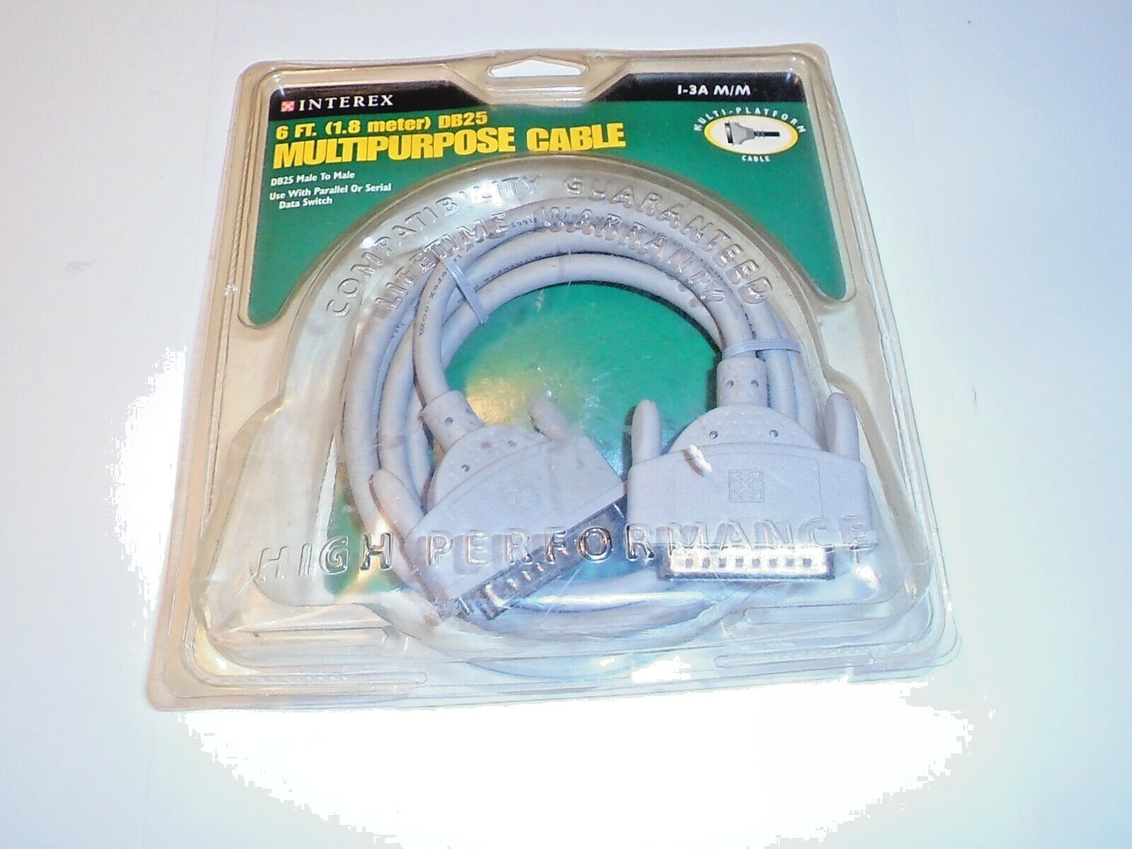 NEW  Interex Multipurpose DB 25 Conductor Cable 1-3A M/M 6'  male to male