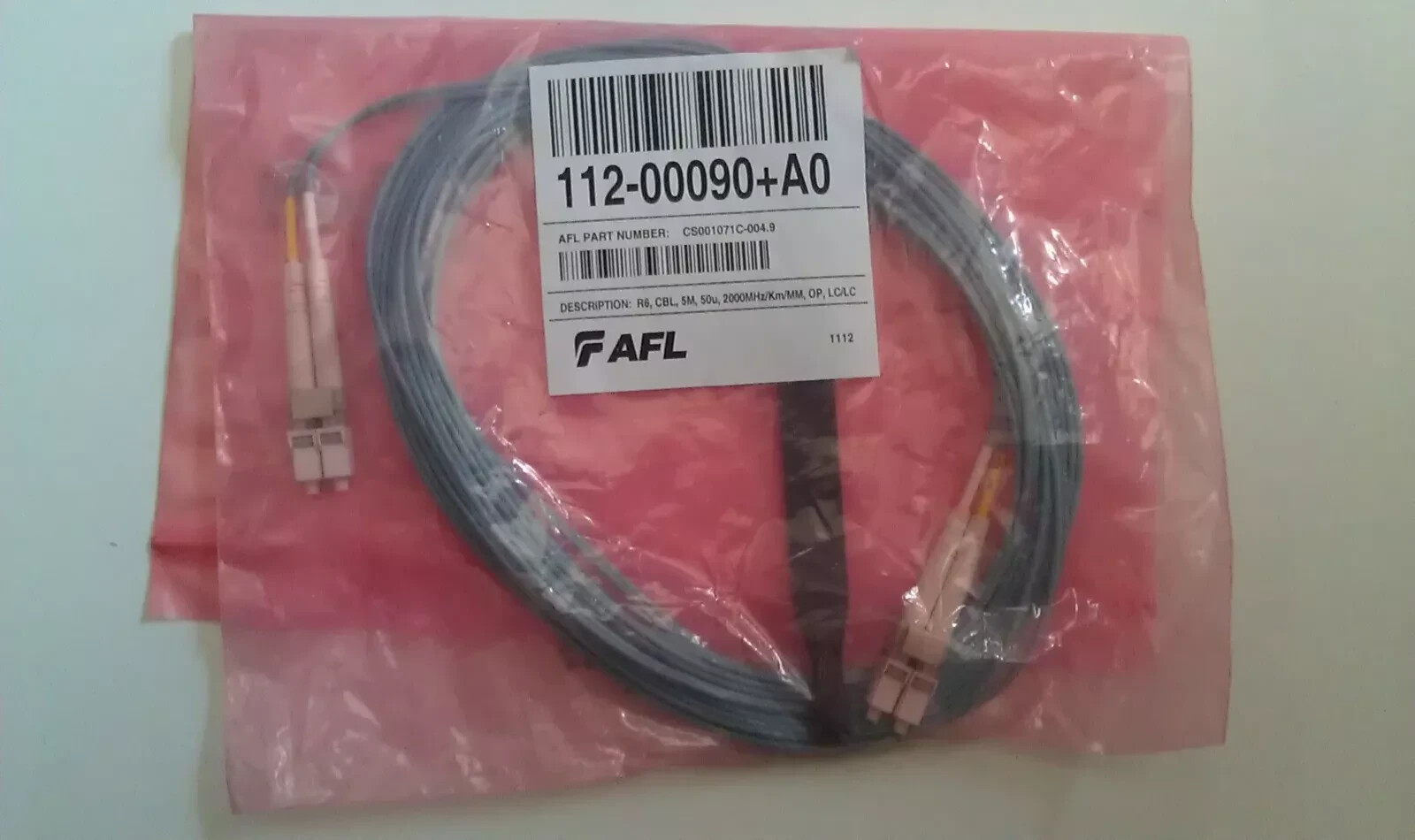 LOT OF 5: NEW X6536-R6 Netapp Optical Cable 112-00090+A0 50u 2ghz/km Mm LC/LC 5M