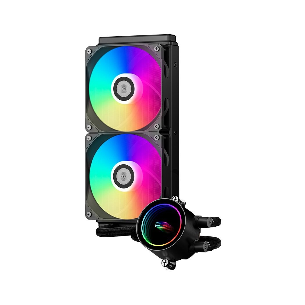 PCCOOLER CPS DA240 ARGB BK CPU Liquid Cooler with 120mm PWM ARGB FAN