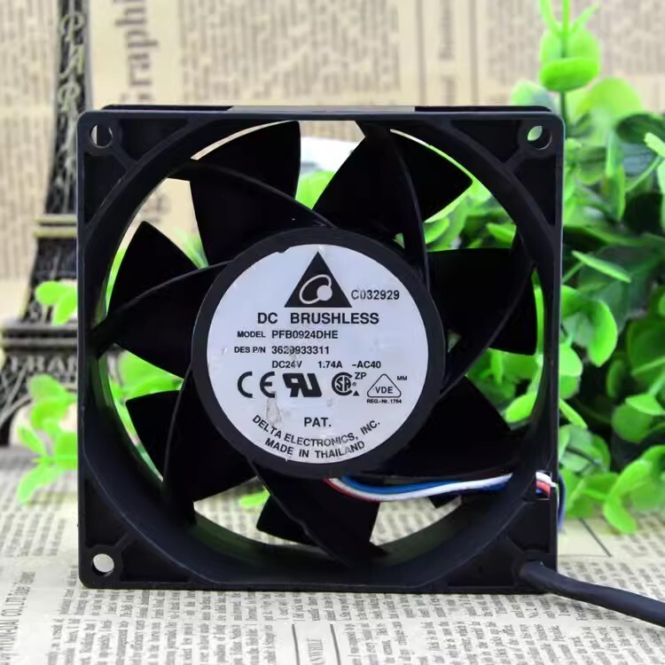 Delta PFB0924DHE 9038 DC24V 1.74A 9CM Inverter Cooling Fan