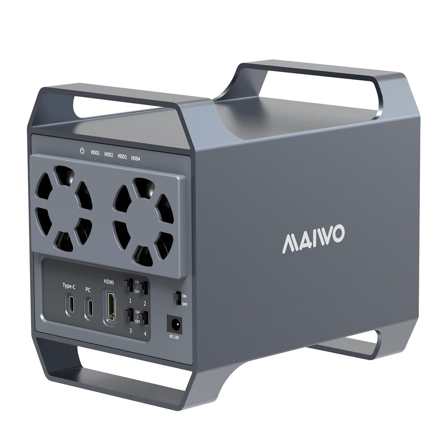 MAIWO 4 Bay Hard Drive Enclosure with USB-C & 10 Gbps Speed - 4 Bay DAS Desig...