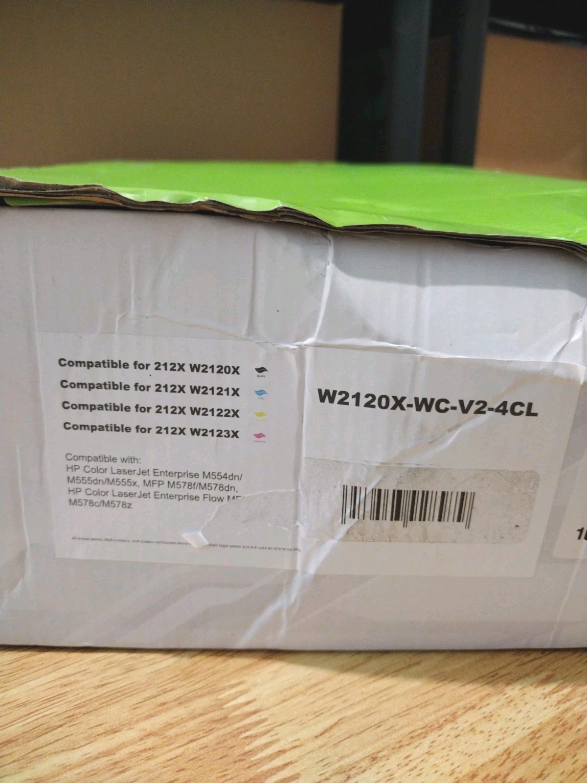 Compatible Toner for HP 212X W2120X W2121X W2122X W2123X Set of 4 With Chips V2