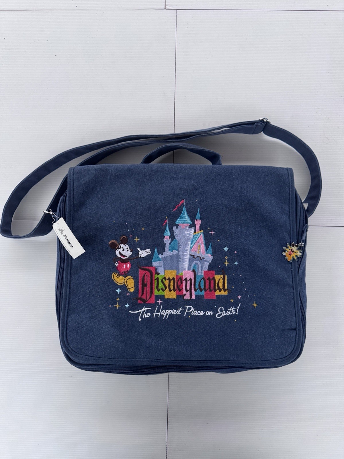 Vintage Disneyland Mickey Mouse Castle Trading Pin Bag Tote