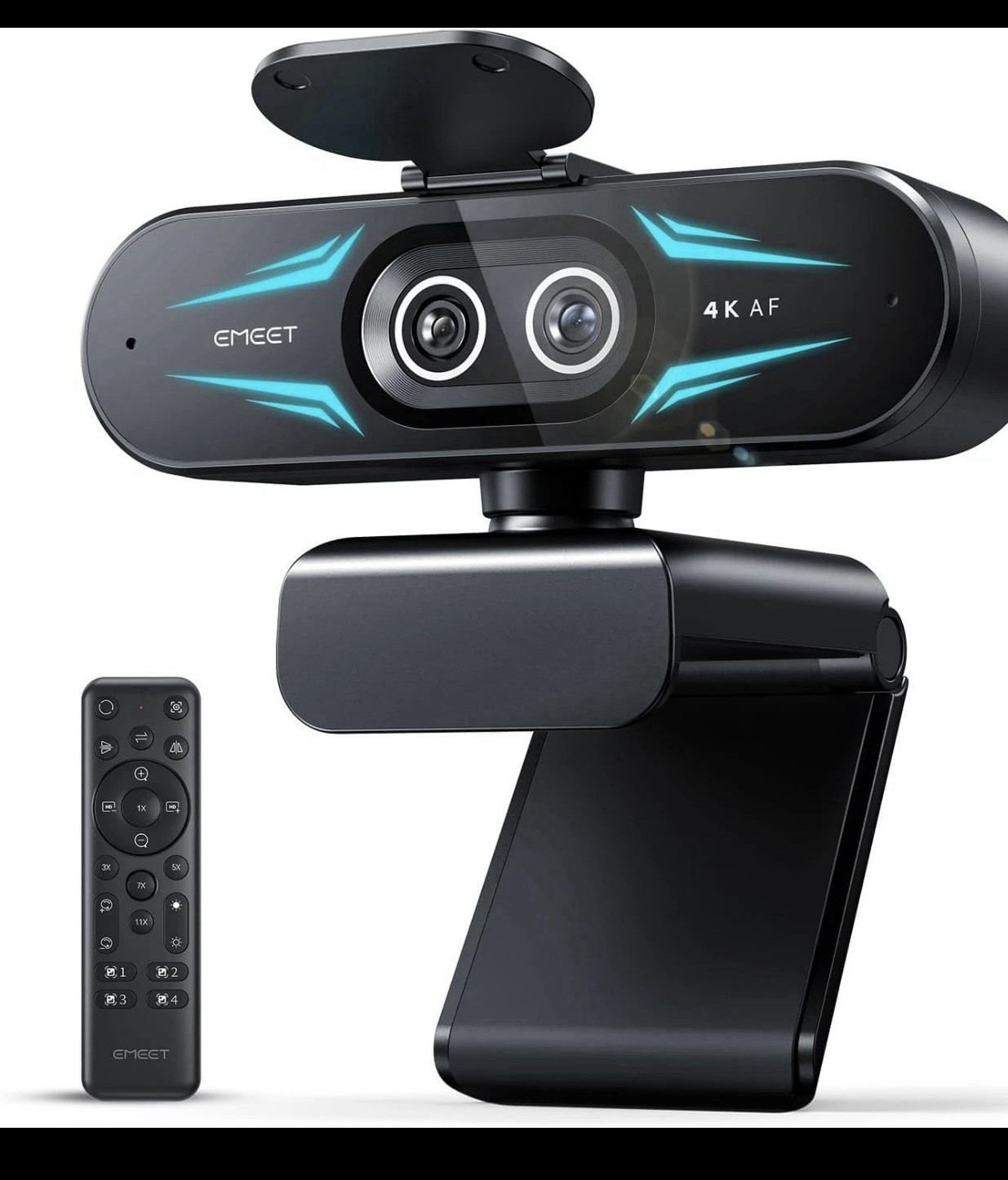 EMEET C60E Dual-Camera 4K Webcam for Streaming, Wide-Angle and Telephoto Came...
