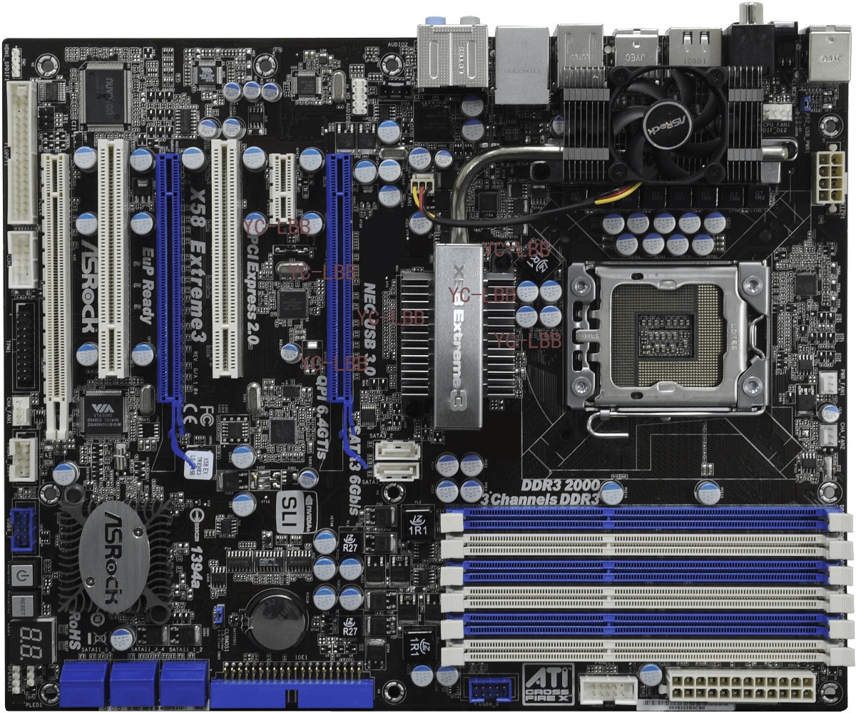 FOR ASRock X58 Extreme3 X58 Motherboard Supports DDR3 64GB LGA1366 VGA+DVI+HDMI