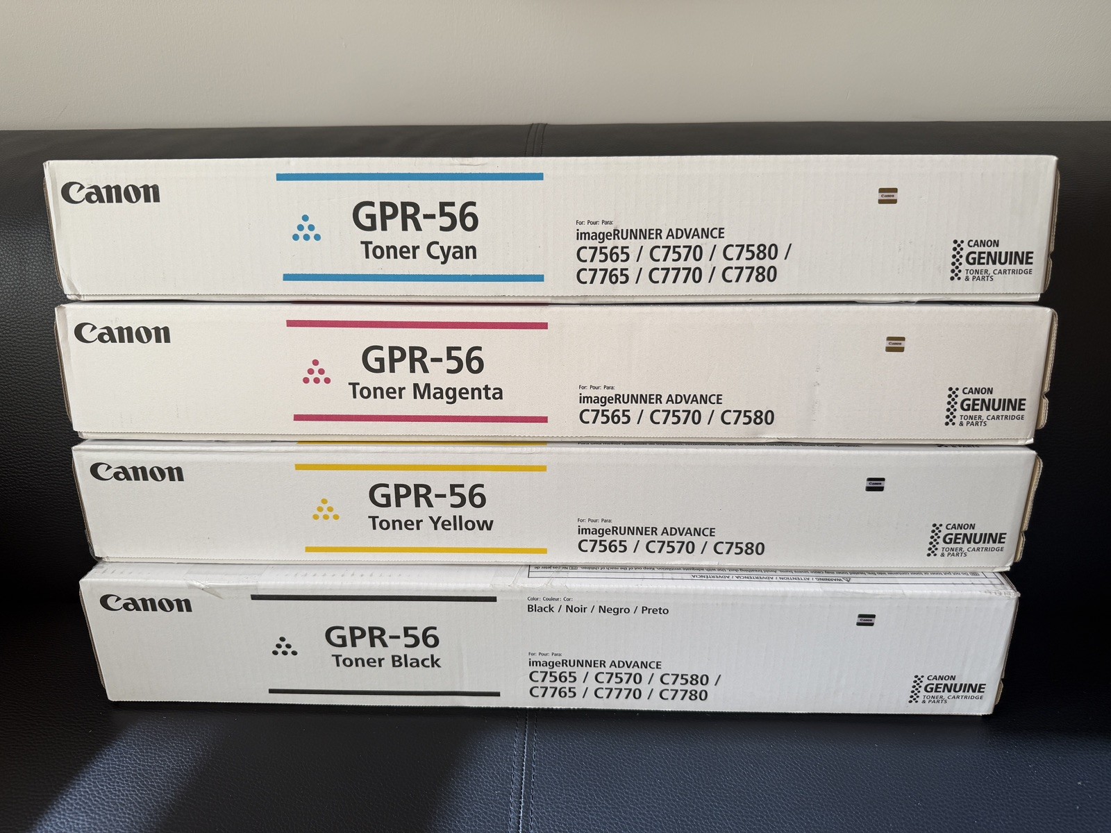 Genuine Canon GPR-56 Black Cyan Magenta Yellow Toner Set  Factory Sealed