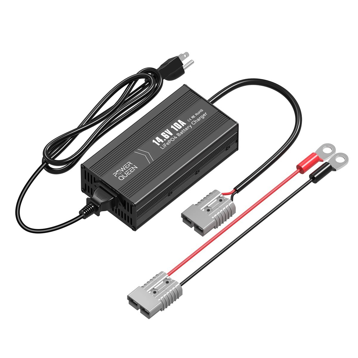 Power Queen 12V 10A LiFePO4 Battery Charger 14.6V