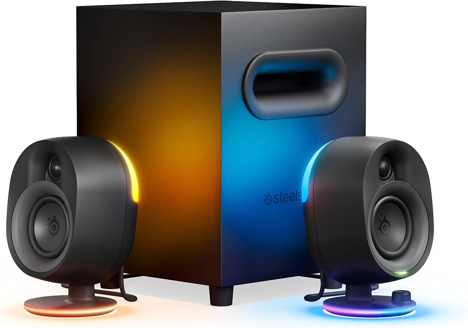 SteelSeries Arena 7 RGB Illuminated 2.1 Gaming Speakers: PC/PlayStation/Mobile