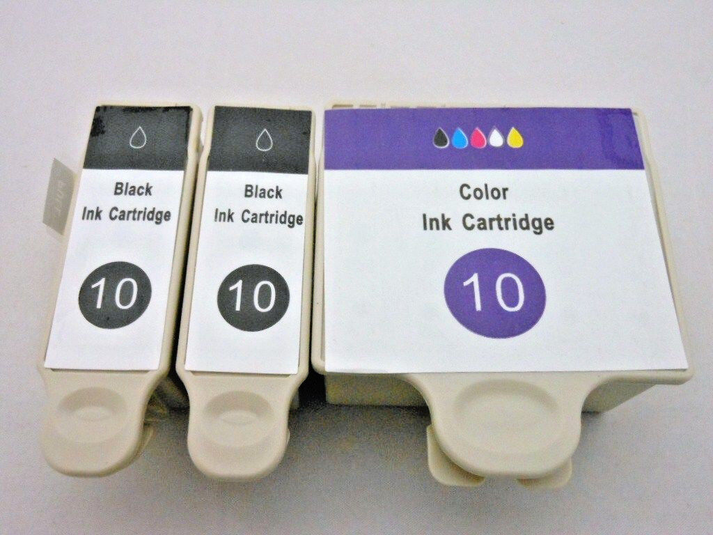 3PK Kodak 10 Black & Color Inkjet for ESP 9250 7250 5250 3250 5210 ESP 9 7 5 3