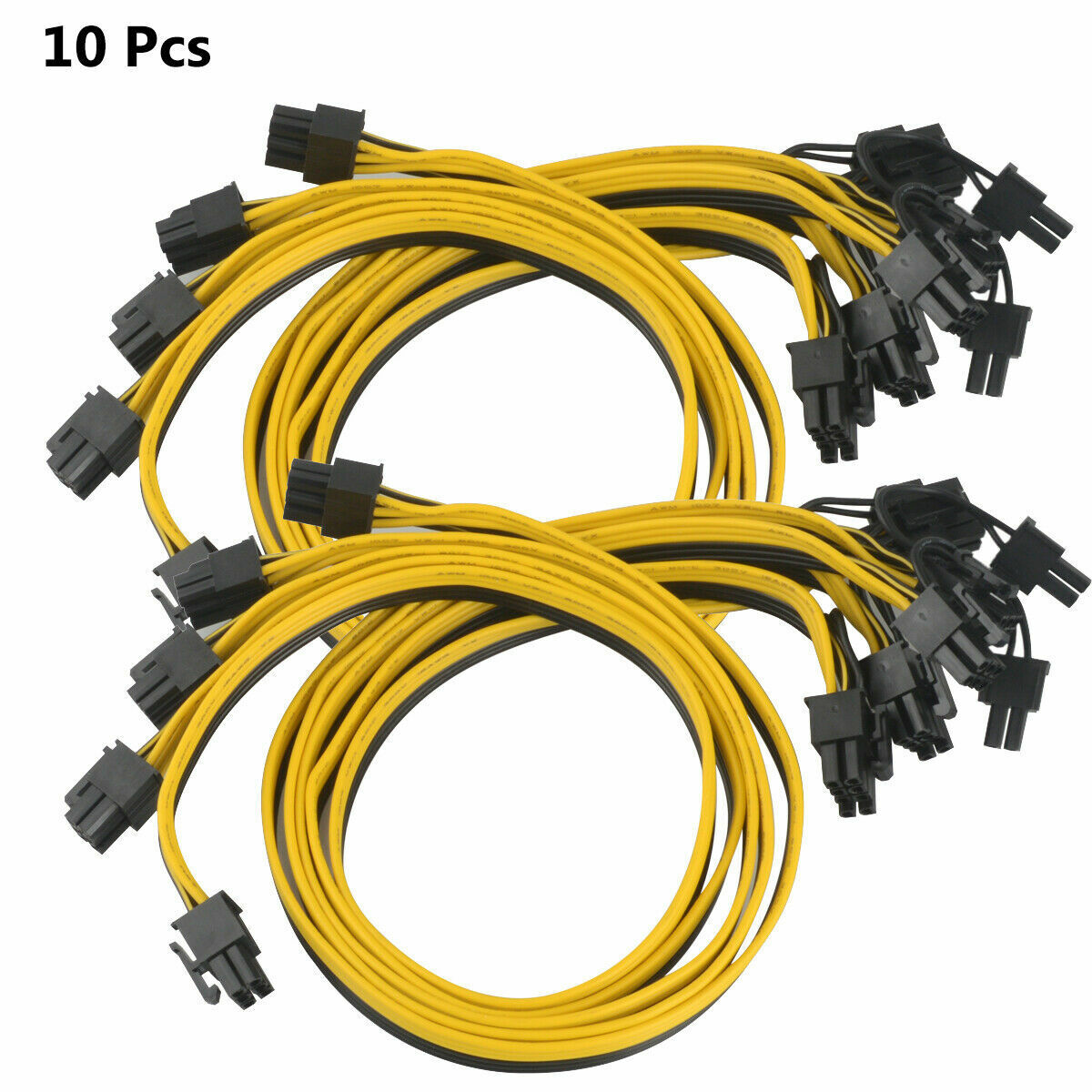 10 Pcs PCIE 6 pin male to PCI-E 8 pin Male GPU Power Cable Only For Breakout US