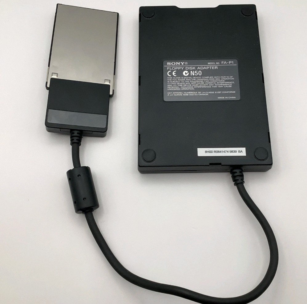 Sony FA-P1 External Floppy Disk Drive With PCMCIA Adapter