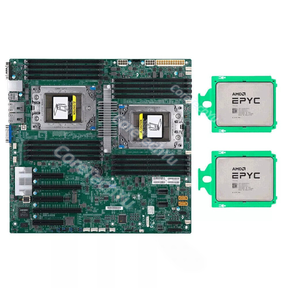 Supermicro H11DSI Mainboard + 2x AMD EPYC 7282 7302 7402 7532 7542 7642 7702 CPU