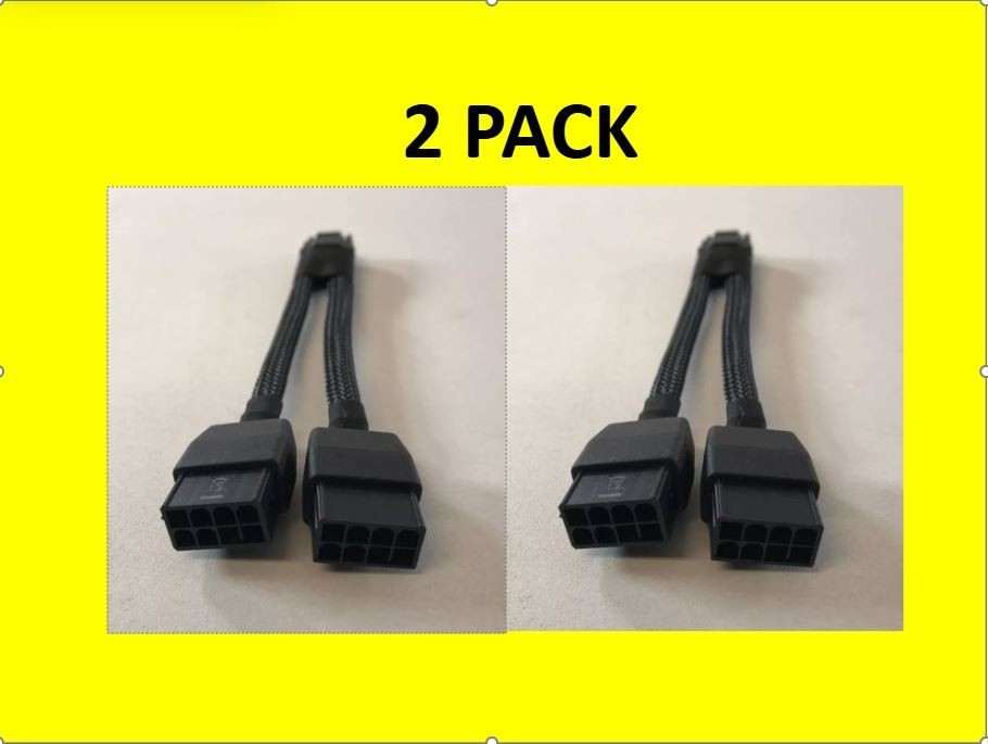 (2Pk) Nvidia OEM 12VHPWR 2x8-Pin to 16-Pin PCIE 5.0 Power Adapter Cable RTX5090
