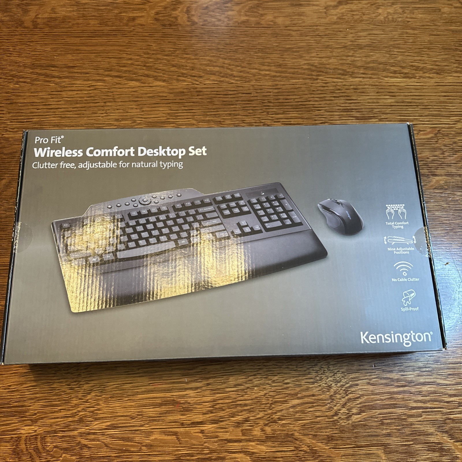 Kensington 72403 Pro Fit Comfort Wireless Desktop Set - Black New