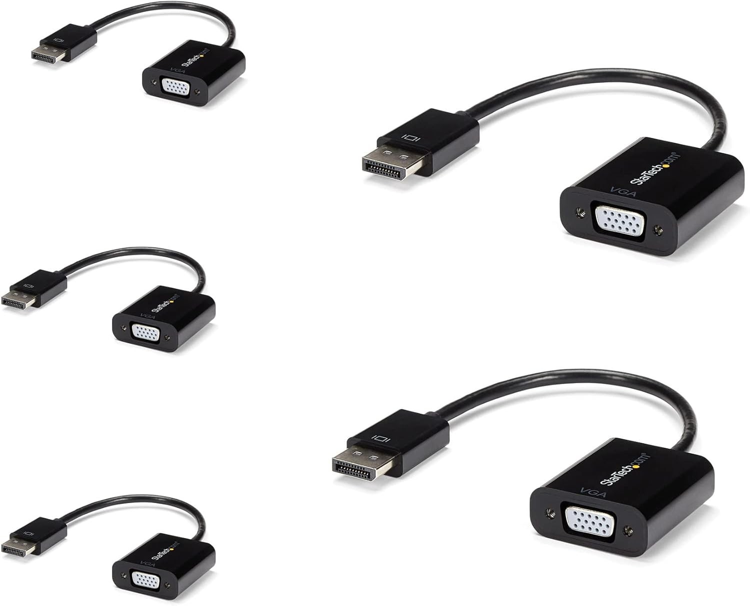 StarTech.com 5-Pack DisplayPort to VGA Adapter - 1.2 Black 