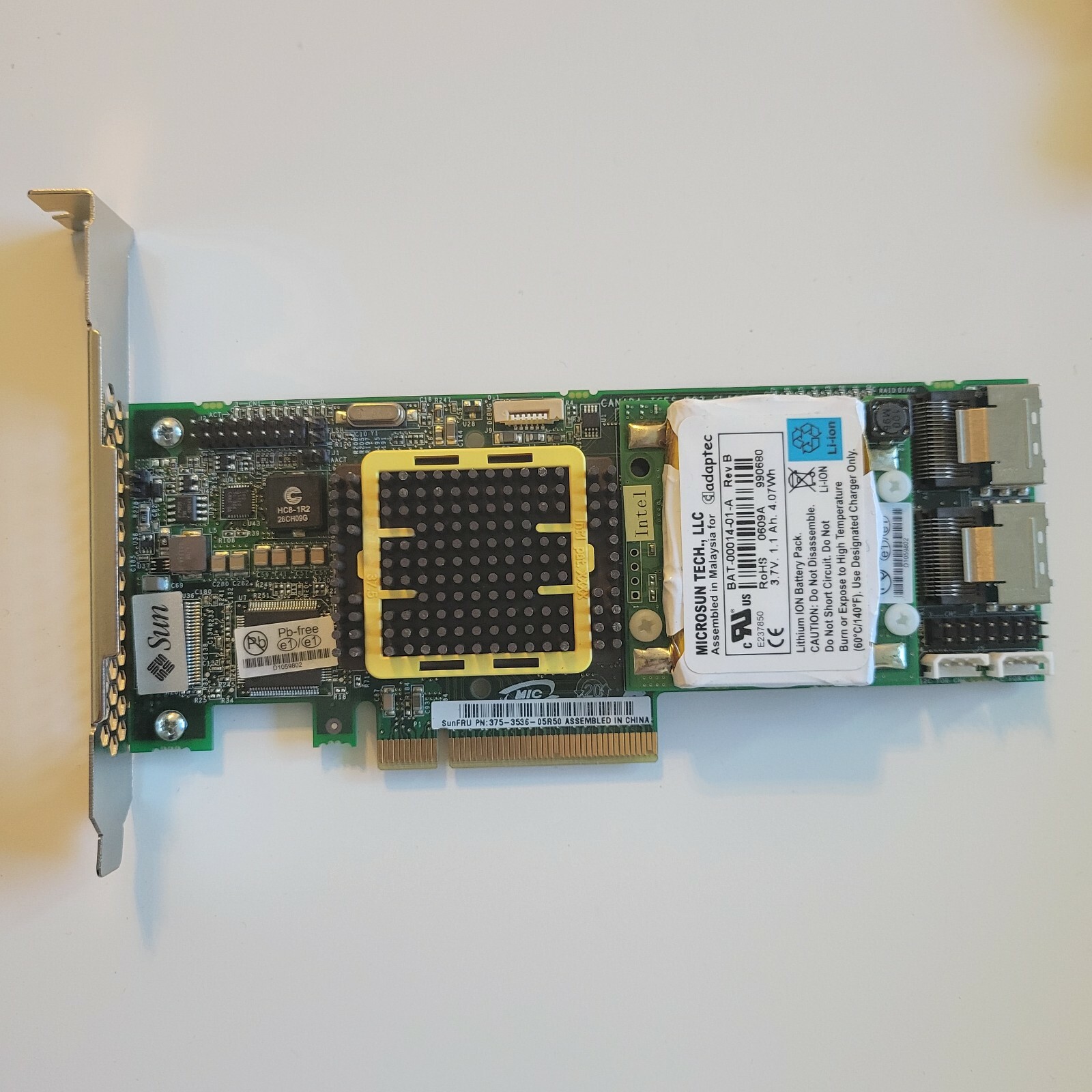 Sun SAS SATA Raid Controller Card 375-3536-05R50 PCI-e Low Profile 1212SHN