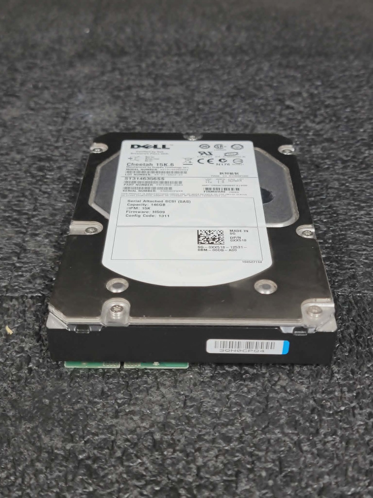 Dell XX518 ST3146356SS 146GB 15K RPM 16MB 3Gbps SAS 3.5" HDD Hard Drive