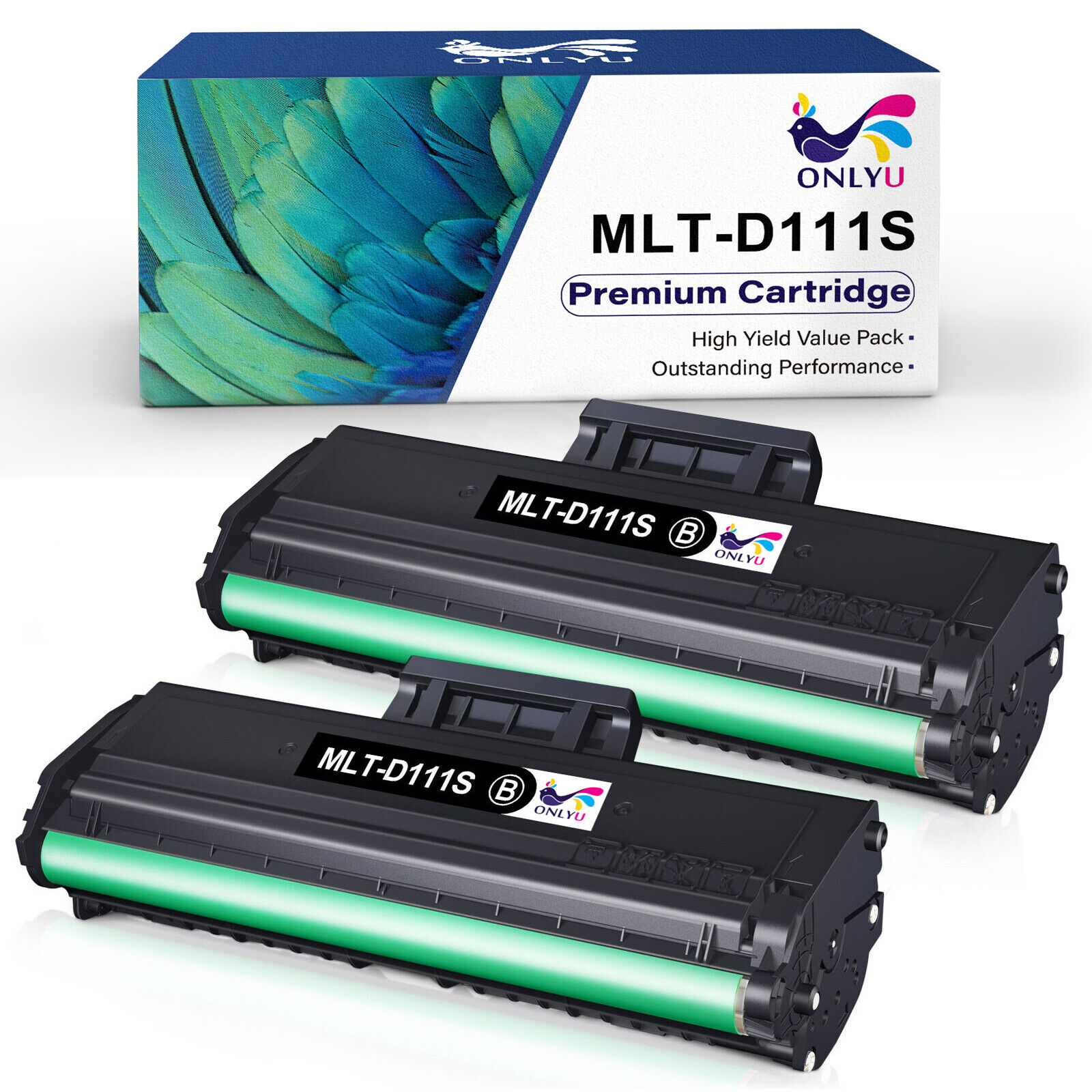 2 PACK MLT-D111S 111S Toner Replacement for Samsung Xpress M2020W M2024W M2070