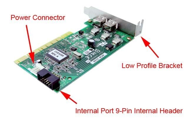 Adaptec OEM HP Firewire PCI Card Low Profile Bracket