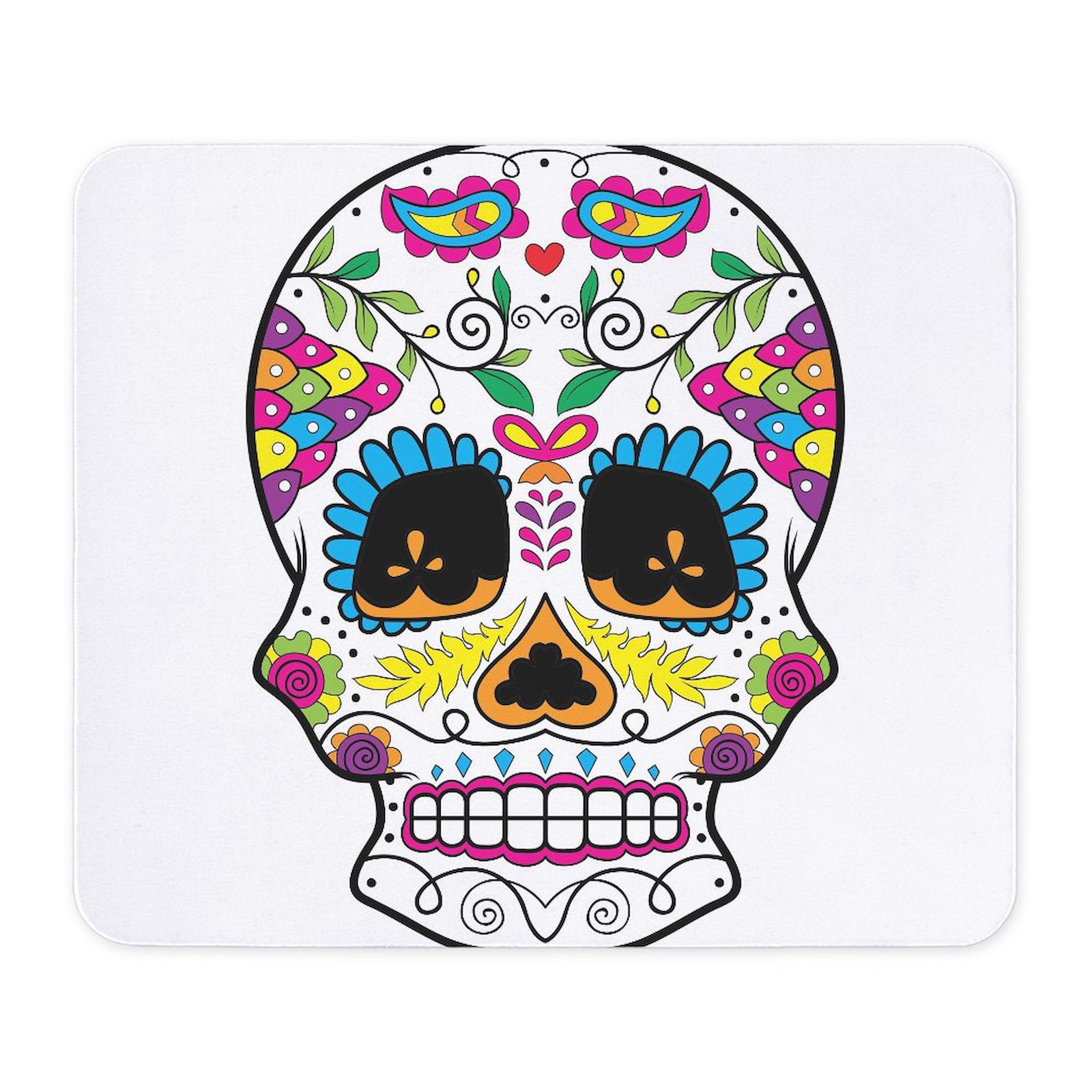 CafePress Sugar Skull 5 Non-slip Rubber Mousepad, Gaming Mouse Pad (1361815613)