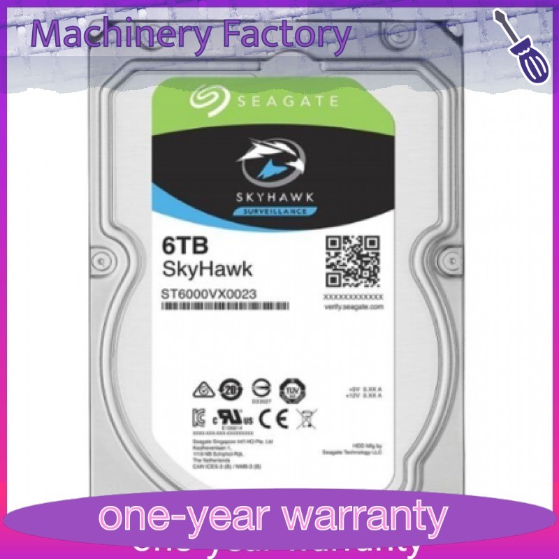 New ST6000VX0023 Seagate SkyHawk 6TB Hard Drive Internal SATA SATA/600 256MB