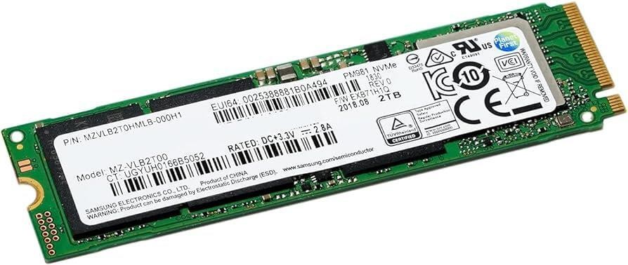 Samsung PM981 2TB NVMe SSD MZ-VLB2T0B