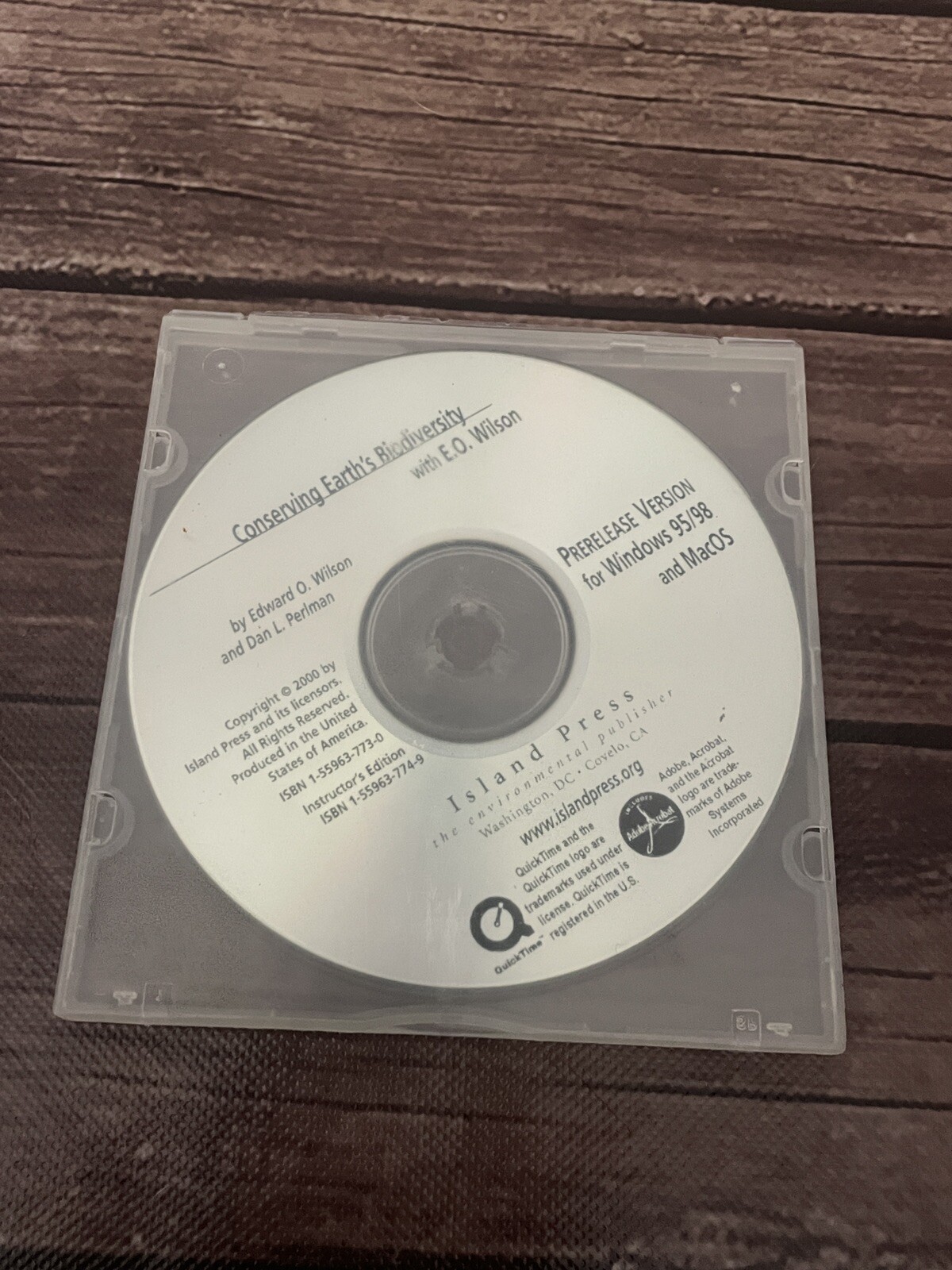 Conserving Earth’s Biodiversity E.O. Wilson CD-rom Island Prerelease Version