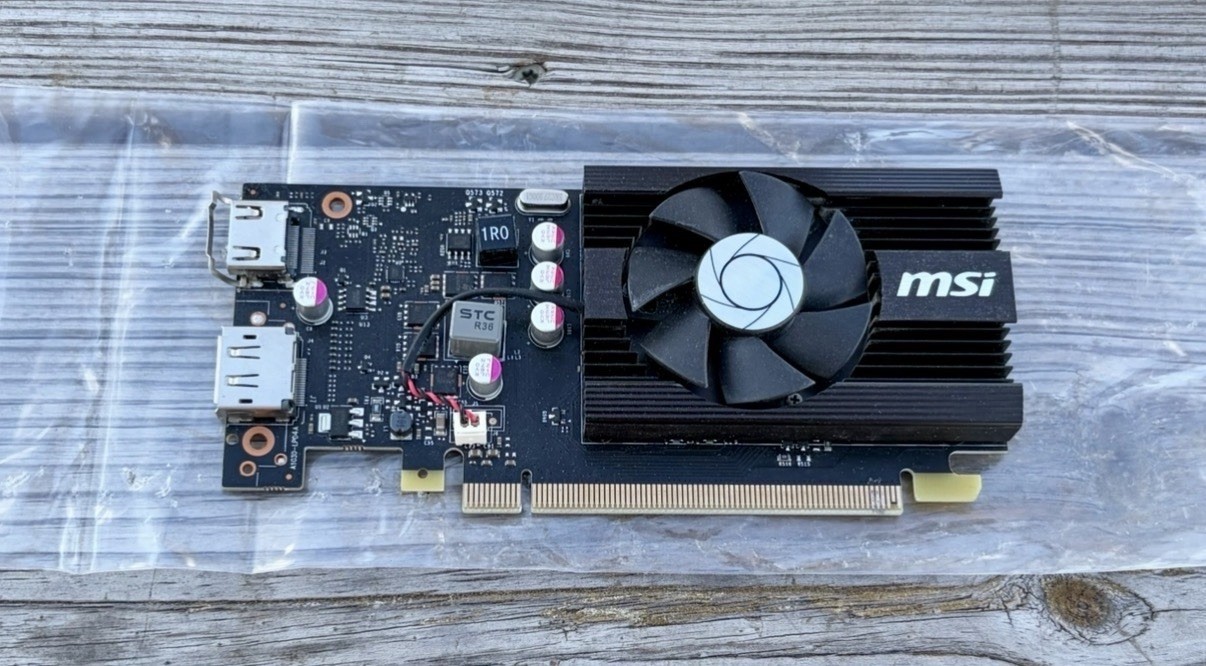 MSI GeForce GT 1030 4GB GDDR4 Low Profile OC PCIe Graphics Card HDMI DP
