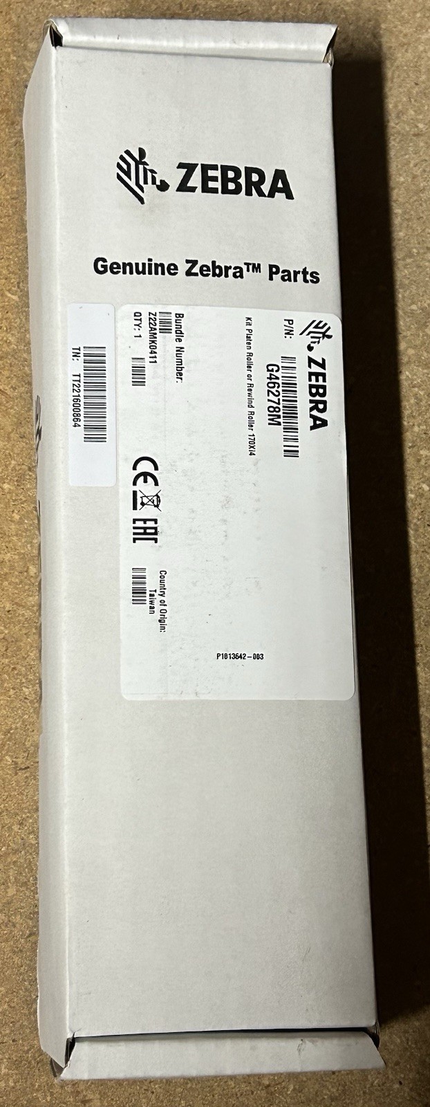 Brand new Genuine Zebra Kit Platen Roller or Rewind Roller 170Xi4 G46278M