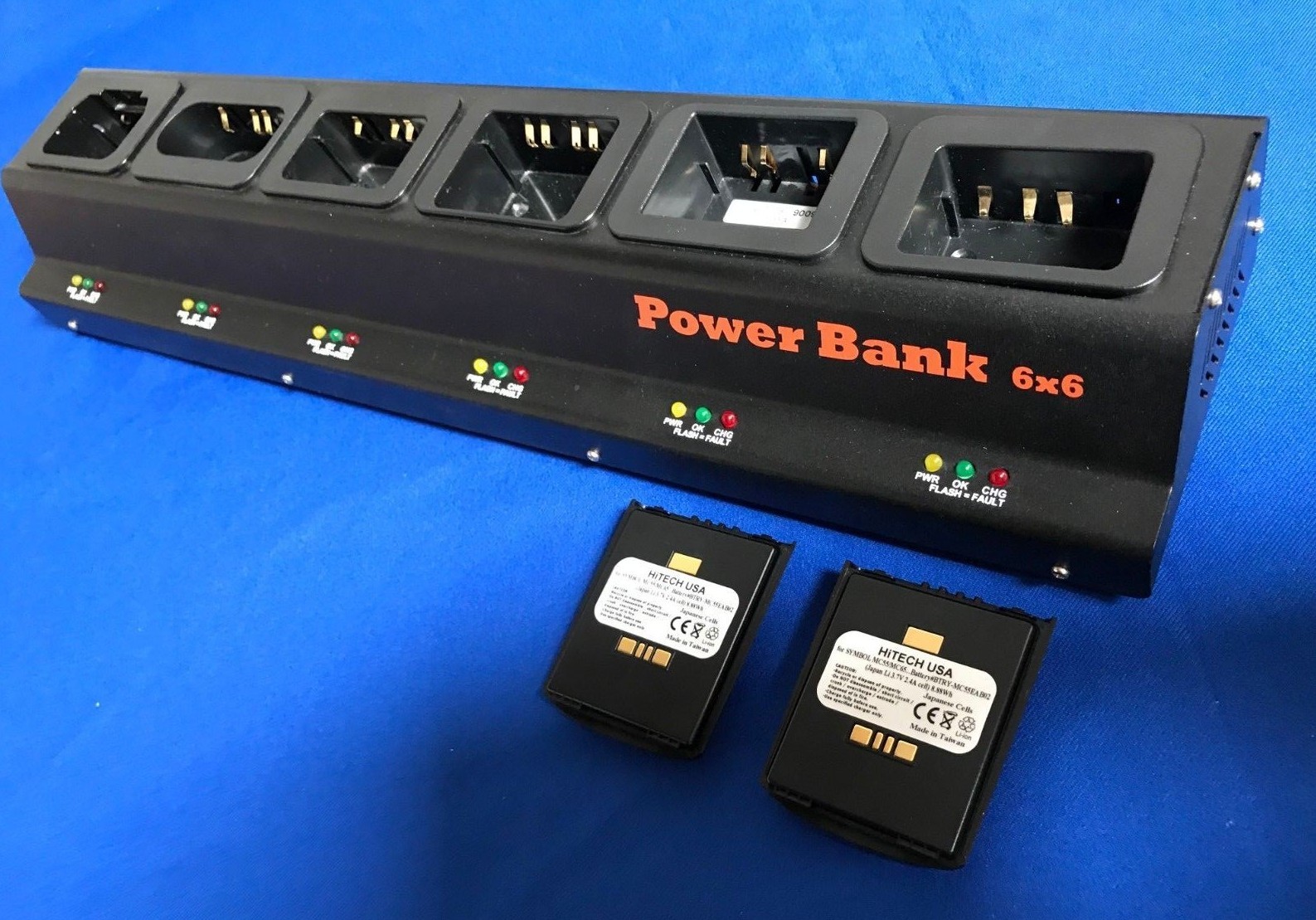 6 Bank Pro Charger(UL/CE)For SYMBOL MC55/MC65/MC67...(Non included batteries)