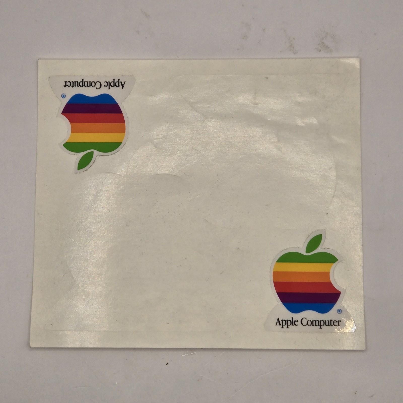 Vintage 80s Apple Macintosh Computer Decals Stickers Rainbow Mac ORIGINAL LOGO