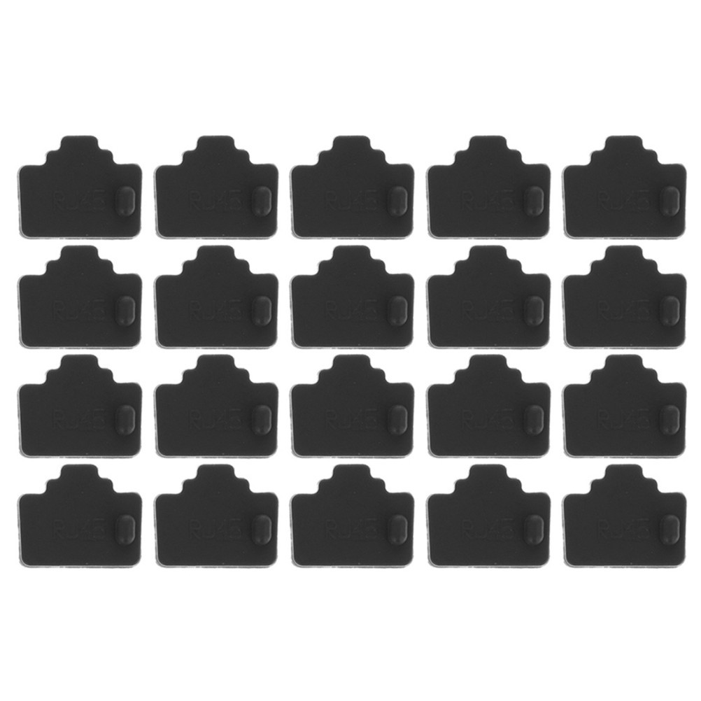 120Pcs Silicone Ethernet Port Covers for Computers and Routers Black